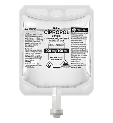 CIPROPOL 2 MG/ML IV INFUZYON ICIN COZELTI 200 ML SETSIZ 1 TORBA 1 CIPROPOL 2 MG ML IV INFUZYON ICIN COZELTI 200 ML SETSIZ 1 TORBA 20451