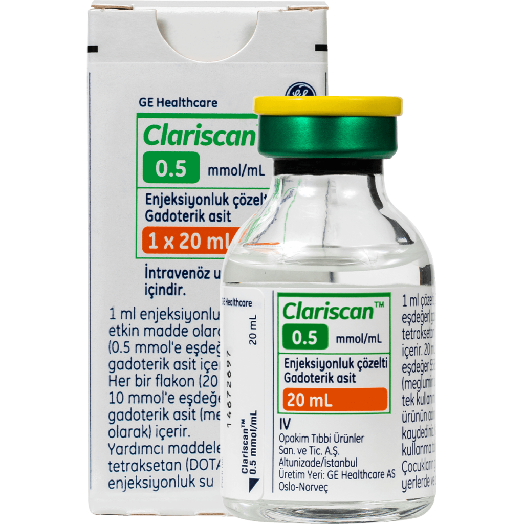 CLARISCAN 0.5 MMOL/ML ENJEKSIYONLUK COZELTI (1X20 ML FLAKON) 1 CLARISCAN 0.5 MMOL ML ENJEKSIYONLUK COZELTI 1X20 ML FLAKON 20471