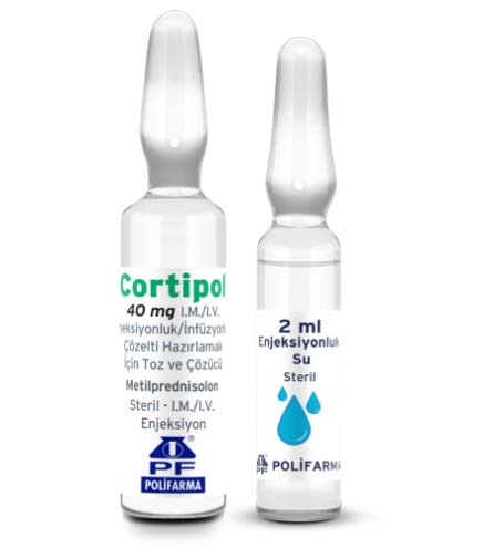 CORTIPOL 40 MG I.M./I.V. ENJEKSIYONLUK/INFUZYONLUK COZELTI HAZIRLAMAK ICIN TOZ VE COZUCU 1 CORTIPOL 40 MG I.M. I.V. ENJEKSIYONLUK INFUZYONLUK COZELTI HAZIRLAMAK ICIN TOZ VE COZUCU 20627