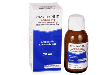 CROXILEX-BID 400/57 ORAL SUSPANSIYON ICIN KURU TOZ 100 ML 1 CROXILEX BID 400 57 ORAL SUSPANSIYON ICIN KURU TOZ 100 ML 20662