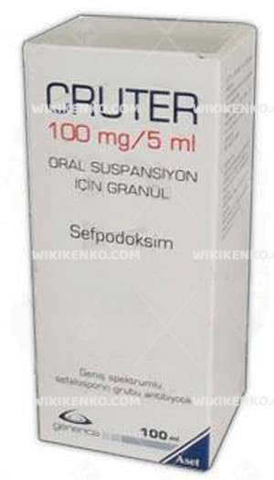 CRUTER 100 MG/5 ML ORAL SUSPANSIYON ICIN GRANUL 100 ML 1 CRUTER 100 MG 5 ML ORAL SUSPANSIYON ICIN GRANUL 100 ML 28678