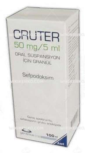 CRUTER 50 MG/5 ML ORAL SUSPANSIYON ICIN GRANUL 100 ML 1 CRUTER 50 MG 5 ML ORAL SUSPANSIYON ICIN GRANUL 100 ML 28681