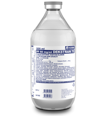 DEKSTRAN 70 IZOTONIK SOLUSYON 500 ML (CAM SISE) SETLI 1 DEKSTRAN 70 IZOTONIK SOLUSYON 500 ML CAM SISE SETLI 20756