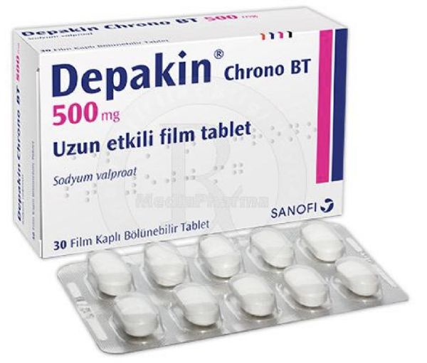 DEPAKIN CHRONO BT 500 MG UZUN ETKILI 30 FILM TABLET 1 DEPAKIN CHRONO BT 500 MG UZUN ETKILI 30 FILM TABLET 20812