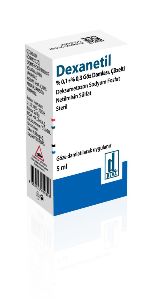 DEXANETIL % 0,1 + % 0,3 GOZ DAMLASI, COZELTI 1 DEXANETIL 01 03 GOZ DAMLASI COZELTI 20892