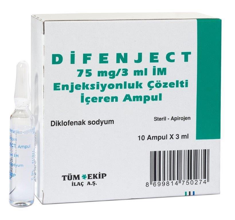DIFENJECT 75 MG/3 ML IM ENJEKSIYONLUK 10 AMPUL 1 DIFENJECT 75 MG 3 ML IM ENJEKSIYONLUK 10 AMPUL 21001