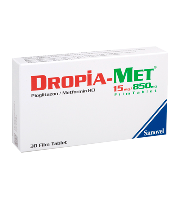 DROPIA-MET 15/850 MG 90 FILM KAPLI TABLET 1 DROPIA MET 15 850 MG 90 FILM KAPLI TABLET 21151
