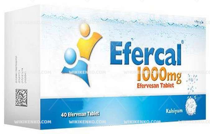 EFERCAL 1000 MG 40 EFERVESAN TABLET 1 EFERCAL 1000 MG 40 EFERVESAN TABLET 21256