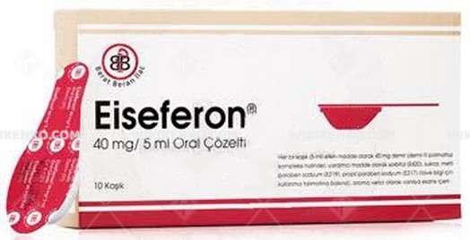 EISEFERON 40 MG/5 ML ORAL COZELTI 10 KASIK 1 EISEFERON 40 MG 5 ML ORAL COZELTI 10 KASIK 21268