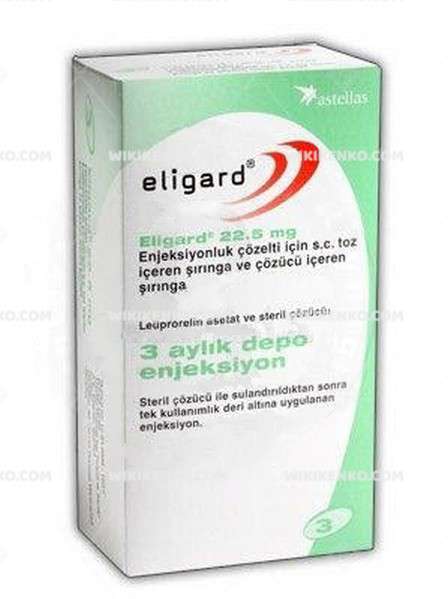 ELIGARD 22,5 MG ENJ. COZ. ICIN S.C. TOZ ICEREN SIRINGA VE COZ. ICEREN SIRINGA 1 ELIGARD 225 MG ENJ. COZ. ICIN S.C. TOZ ICEREN SIRINGA VE COZ. ICEREN SIRINGA 21289