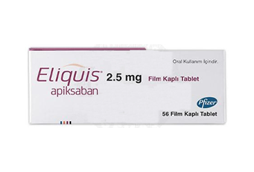 ELIQUIS 2,5 MG FILM KAPLI TABLET (56 TABLET) 1 ELIQUIS 25 MG FILM KAPLI TABLET 56 TABLET 21291