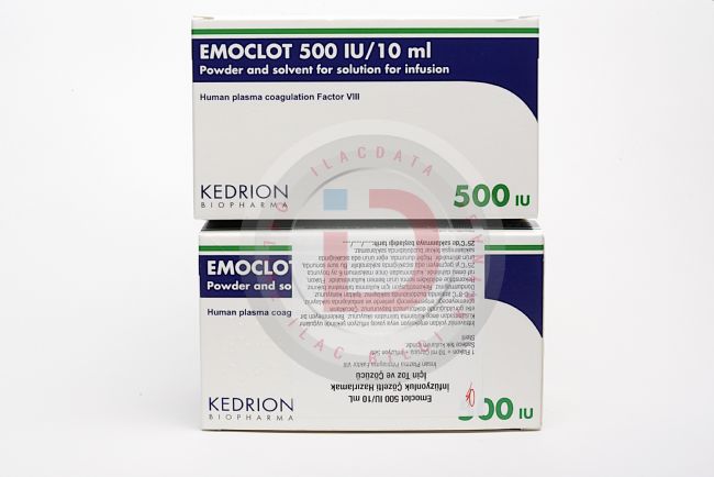 EMOCLOT 1000 IU/10 ML IV INFUZYONLUK COZELTI HAZIRLAMAK ICIN TOZ VE COZUCU 1 EMOCLOT 1000 IU 10 ML IV INFUZYONLUK COZELTI HAZIRLAMAK ICIN TOZ VE COZUCU 21322