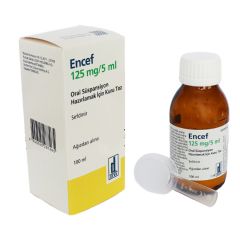 ENCEF 125 MG/5ML 100 ML ORAL SUSPANSIYON ICIN KURU TOZ 1 ENCEF 125 MG 5ML 100 ML ORAL SUSPANSIYON ICIN KURU TOZ 21336