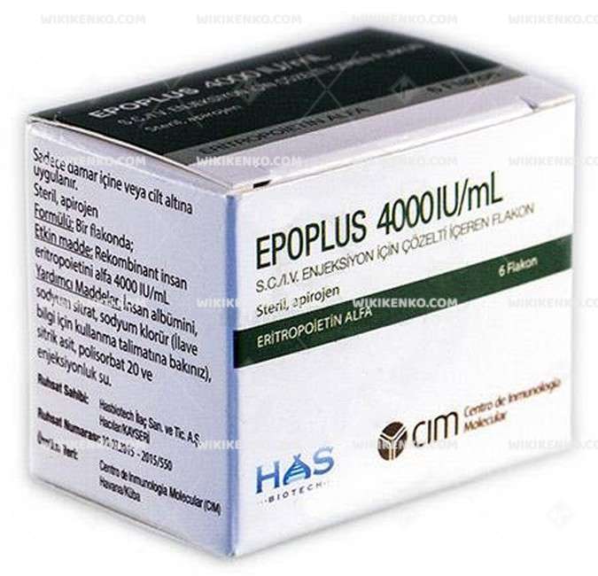 EPOPLUS 4000 IU/ML SC/IV ENJEKSIYON ICIN COZELTI ICEREN 6 FLAKON 1 EPOPLUS 4000 IU ML SC IV ENJEKSIYON ICIN COZELTI ICEREN 6 FLAKON 29563