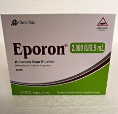EPORON 2000 IU/0,5 ML KULLANIMA HAZIR 5 ENJEKTOR 1 EPORON 2000 IU 05 ML KULLANIMA HAZIR 5 ENJEKTOR 29567