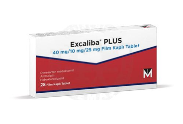 EXCALIBA PLUS 40 MG/ 10 MG/ 25 MG FILM KAPLI TABLET (28 TABLET) 1 EXCALIBA PLUS 40 MG 10 MG 25 MG FILM KAPLI TABLET 28 TABLET 21533