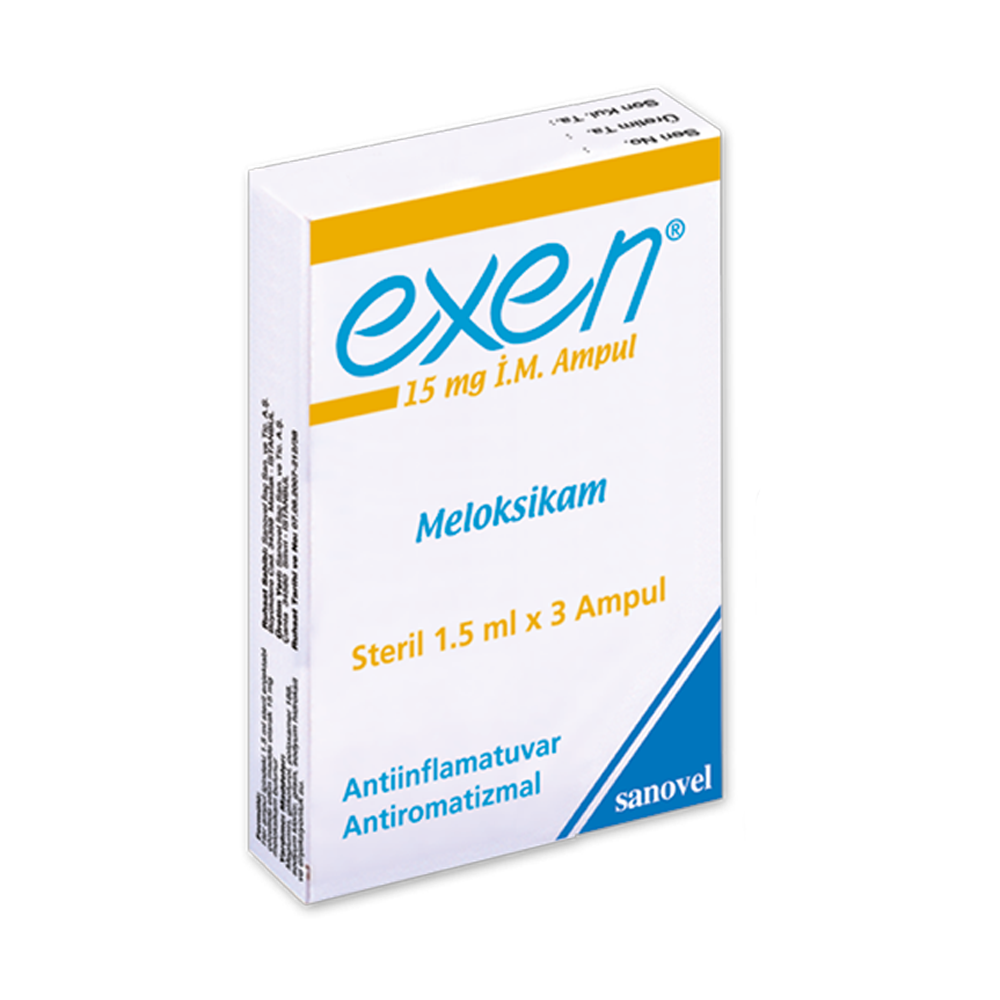 EXEN 15 MG IM 3 AMPUL 1 EXEN 15 MG IM 3 AMPUL 29720
