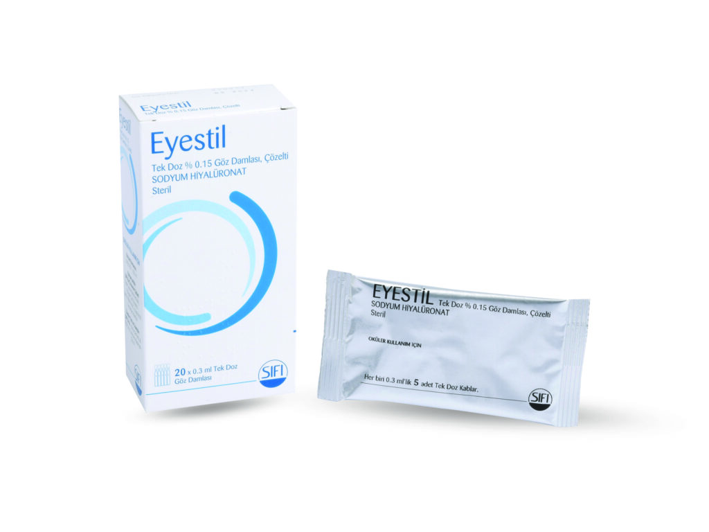 EYESTIL TEK DOZ %0,15 GOZ DAMLASI, COZELTI (0,3 ML 20 FLAKON) 1 EYESTIL TEK DOZ 015 GOZ DAMLASI COZELTI 03 ML 20 FLAKON 21579