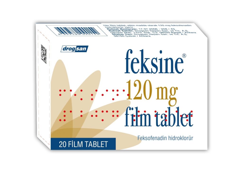 FEKSINE 120 MG FILM KAPLI TABLET (20 TABLET) 1 FEKSINE 120 MG FILM KAPLI TABLET 20 TABLET 21615