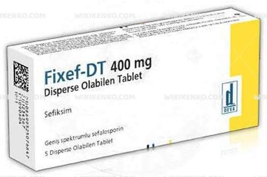 FIXEF-DT 400 MG DISPERSE OLABILEN 10 TABLET 1 FIXEF DT 400 MG DISPERSE OLABILEN 10 TABLET 29897