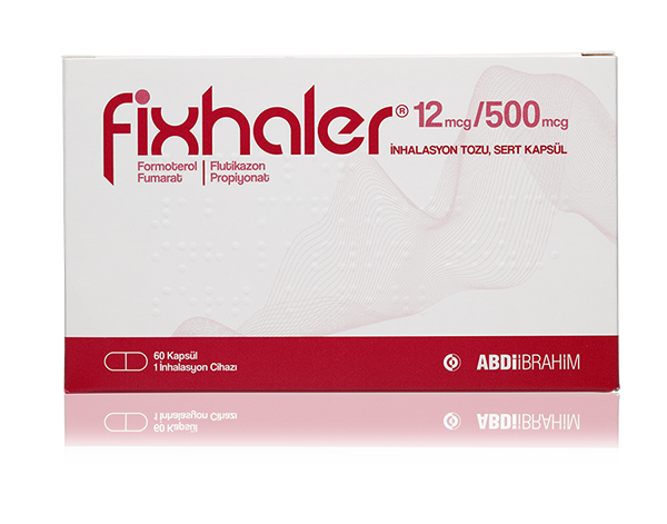 FIXHALER 12 MCG/500 MCG INHALASYON TOZU, SERT KAPSUL (60 KAPSUL) 1 FIXHALER 12 MCG 500 MCG INHALASYON TOZU SERT KAPSUL 60 KAPSUL 21693