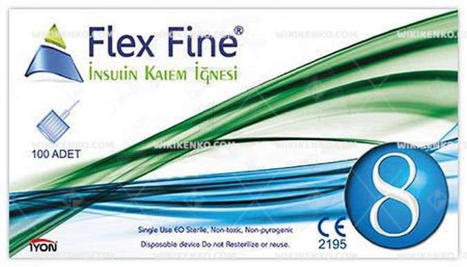 FLEXFINE 8 MM 30G INSULIN KALEM IGNESI 1 FLEXFINE 8 MM 30G INSULIN KALEM IGNESI 21710