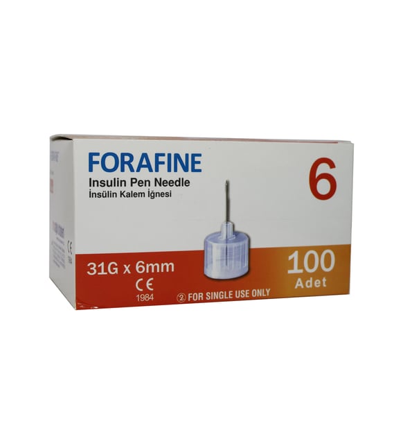 FORAFINE INSULIN KALEM UCU (S) 31G (6MM) 1 FORAFINE INSULIN KALEM UCU S 31G 6MM 21790