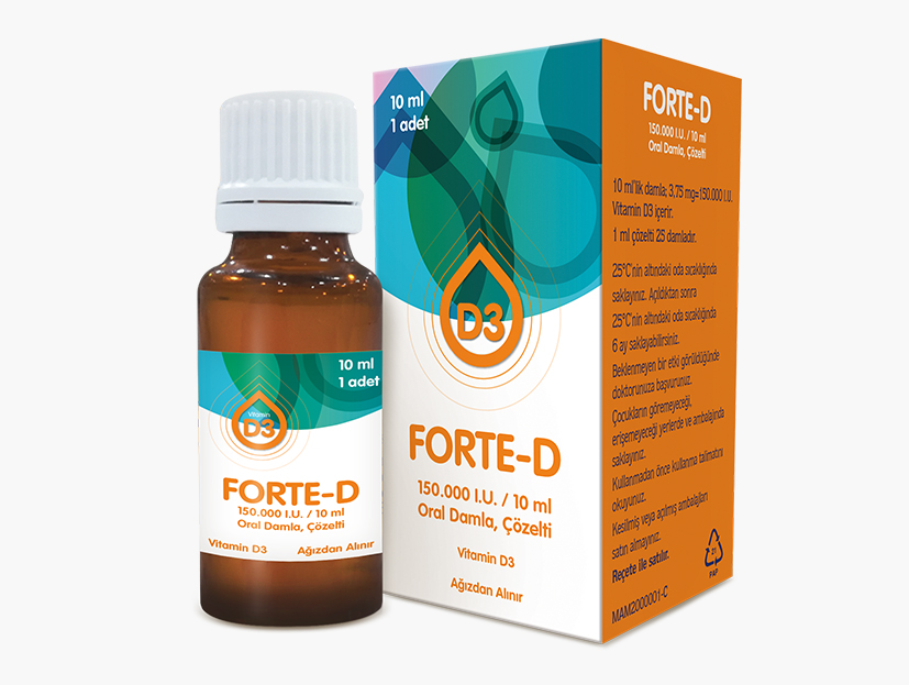 FORTE-D 150.000 IU/10 ML ORAL DAMLA, COZELTI (1 ADET) 1 FORTE D 150.000 IU 10 ML ORAL DAMLA COZELTI 1 ADET 21805