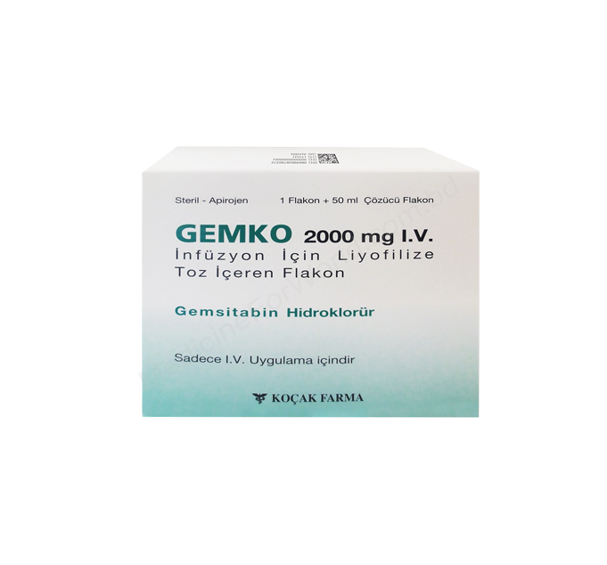 GEMKO 2000 MG IV INFUZYON ICIN LIYOFILIZE TOZ ICEREN FLAKON 1 GEMKO 2000 MG IV INFUZYON ICIN LIYOFILIZE TOZ ICEREN FLAKON 21953