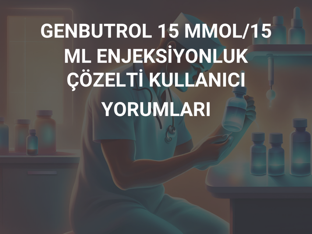 GENBUTROL 15 MMOL/15 ML ENJEKSIYONLUK COZELTI 1 GENBUTROL 15 MMOL 15 ML ENJEKSIYONLUK COZELTI 21958