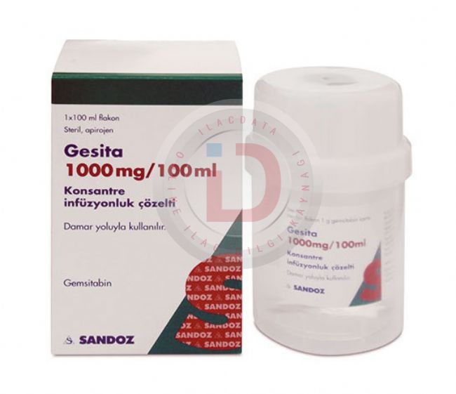 GESITA 1000 MG/100 ML KONSANTRE INFUZYONLUK COZELTI 1 GESITA 1000 MG 100 ML KONSANTRE INFUZYONLUK COZELTI 30312