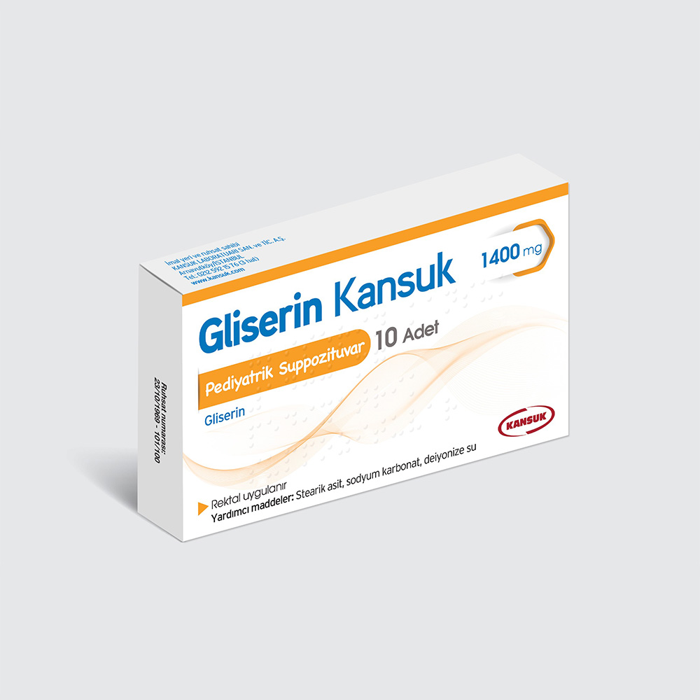 GLISERIN-KANSUK K 1400 MG 10 SUP. 1 GLISERIN KANSUK K 1400 MG 10 SUP. 22026