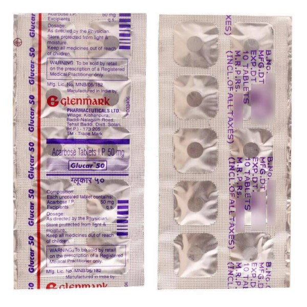 GLUCAR 50 MG 30 TABLET 1 GLUCAR 50 MG 30 TABLET 30353