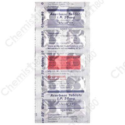 GLUCAR 50 MG 60 TABLET 1 GLUCAR 50 MG 60 TABLET 30354