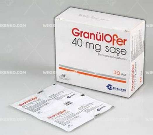 GRANULOFER 40 MG 30 SAŞE 1 GRANULOFER 40 MG 30 SASE 30422
