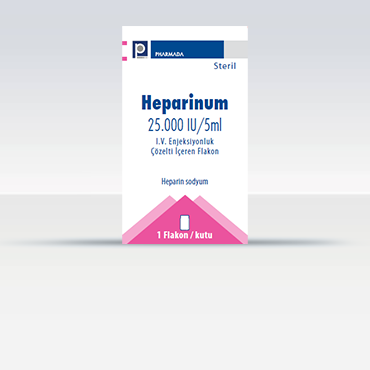 HEPARINUM 25000 IU 5 ML I.V. ENJEKSIYONLUK COZELTI ICEREN 1 FLAKON 30525