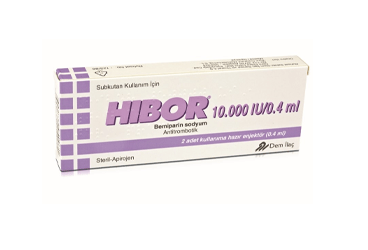 HIBOR 10000 IU/0,4 ML KULLANIMA HAZIR 2 ENJEKTOR 1 HIBOR 10000 IU 04 ML KULLANIMA HAZIR 2 ENJEKTOR 22175