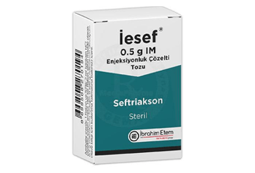 IESEF 0,5 G IM ENJEKSIYONLUK COZELTI TOZU (3 FLAKON+3 AMPUL) 1 IESEF 05 G IM ENJEKSIYONLUK COZELTI TOZU 3 FLAKON3 AMPUL 30633