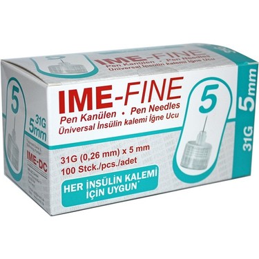IME-FINE COMFORT INSULIN KALEMI IGNE UCU 31G (0,25 MM) X 8 MM 1 IME FINE COMFORT INSULIN KALEMI IGNE UCU 31G 025 MM X 8 MM 22325