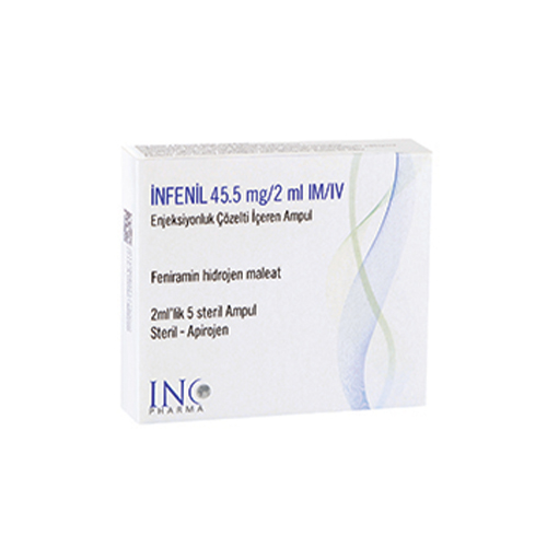 INFENIL 45,5 MG/2 ML IM/IV ENJEKSIYONLUK COZELTI ICEREN AMPUL (5 AMPUL) 1 INFENIL 455 MG 2 ML IM IV ENJEKSIYONLUK COZELTI ICEREN AMPUL 5 AMPUL 22369