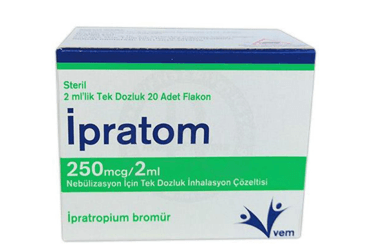 IPRATOM 250 MCG/2 ML NEBULIZASYON ICIN TEK DOZLUK INHALASYON COZELTISI 1 IPRATOM 250 MCG 2 ML NEBULIZASYON ICIN TEK DOZLUK INHALASYON COZELTISI 22405