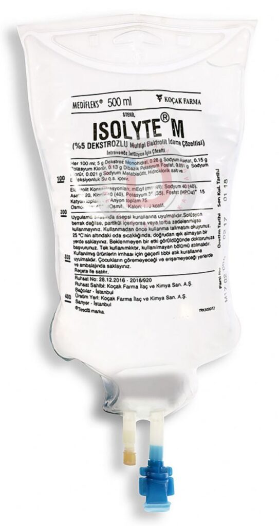 ISOLYTE M 5 DEKSTROZLU MULTIPLE ELEKTROIT IDAME COZELTISI 500 ML SETSIZ MEDIFLEKS 22435