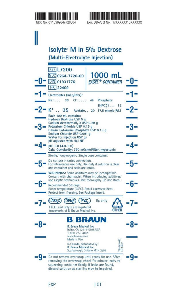 ISOLYTE M PVC 500 ML(SETLI) 1 ISOLYTE M PVC 500 MLSETLI 22436