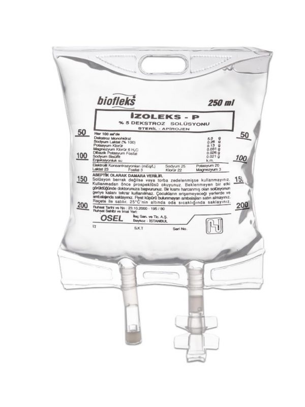 IZOLEKS-P %5 DEKSTROZ SOL 500 ML SETSIZ 1 IZOLEKS P 5 DEKSTROZ SOL 500 ML SETSIZ 22481