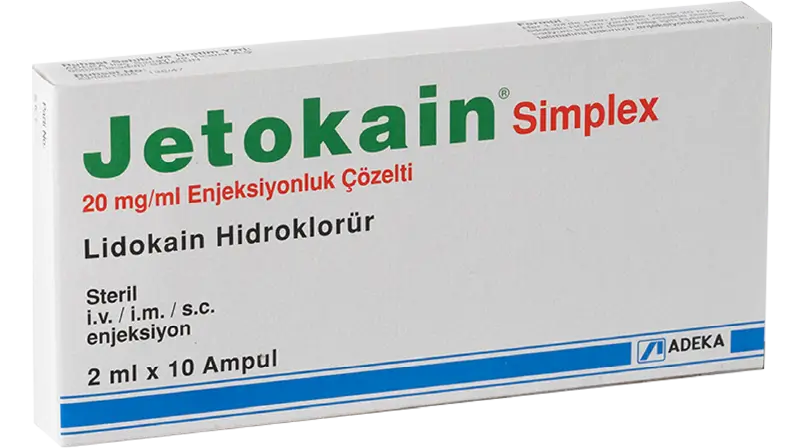 JETOKAIN SIMPLEX 20 MG/ML ENJEKSIYONLUK COZELTI 1 JETOKAIN SIMPLEX 20 MG ML ENJEKSIYONLUK COZELTI 22550
