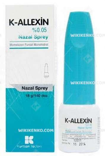 K-ALLEXIN %0,05 NAZAL SPREY 18 G 140 DOZ 1 K ALLEXIN 005 NAZAL SPREY 18 G 140 DOZ 22574