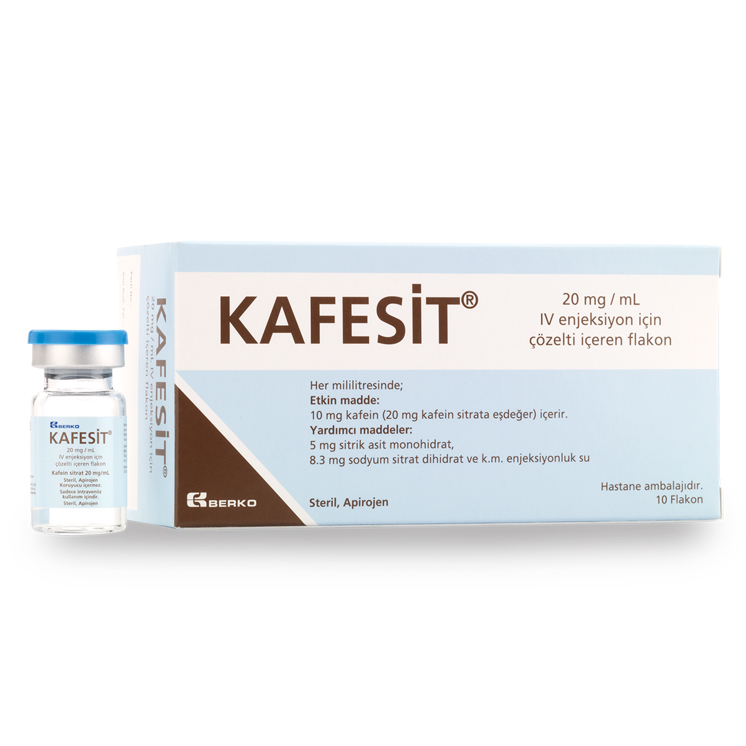 KAFESIT 20 MG/ML IV ENJEKSIYON ICIN COZELTI ICEREN 10 FLAKON 1 KAFESIT 20 MG ML IV ENJEKSIYON ICIN COZELTI ICEREN 10 FLAKON 31033