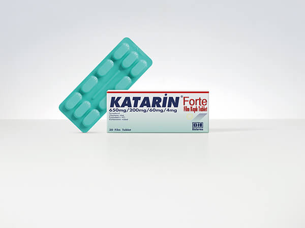 KATARIN FORTE 650 MG/200 MG/60 MG/4 MG 20 FILM KAPLI TABLET 1 KATARIN FORTE 650 MG 200 MG 60 MG 4 MG 20 FILM KAPLI TABLET 22624