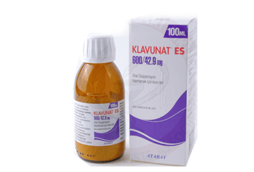 KLAVUNAT ES 600/42,9 MG ORAL SUSPANSIYON ICIN KURU TOZ 100 ML 1 KLAVUNAT ES 600 429 MG ORAL SUSPANSIYON ICIN KURU TOZ 100 ML 22721