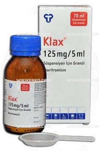KLAX 125 MG 70 ML SUSPANSIYON 1 KLAX 125 MG 70 ML SUSPANSIYON 31179